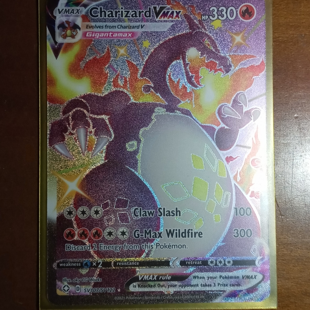 Pokemon Shining Fates Shiny Rare Charizard VMAX SV107/SV122 Mint